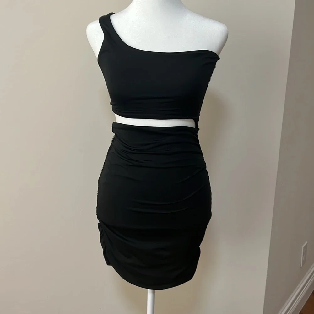 - Sky to Moon Ruched Cut Out Girl’s Mini Dress. Like New. Size M